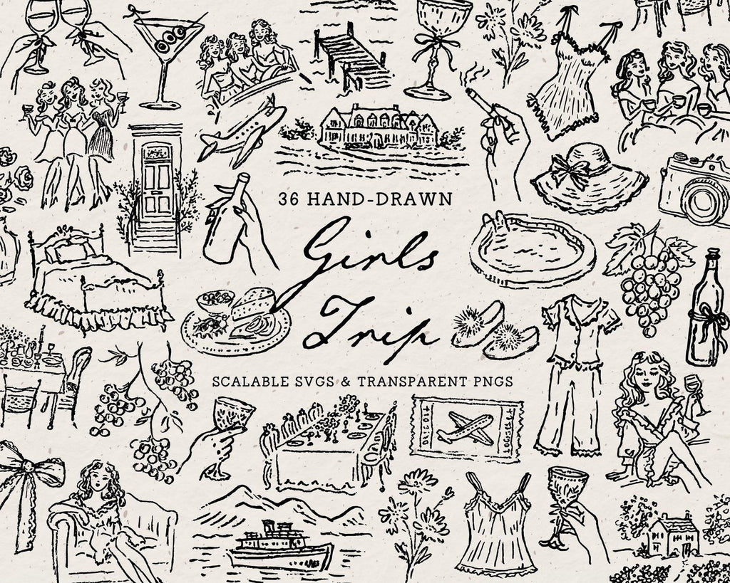 Bachelorette 4-Pack Doodle Bundle, preview 5