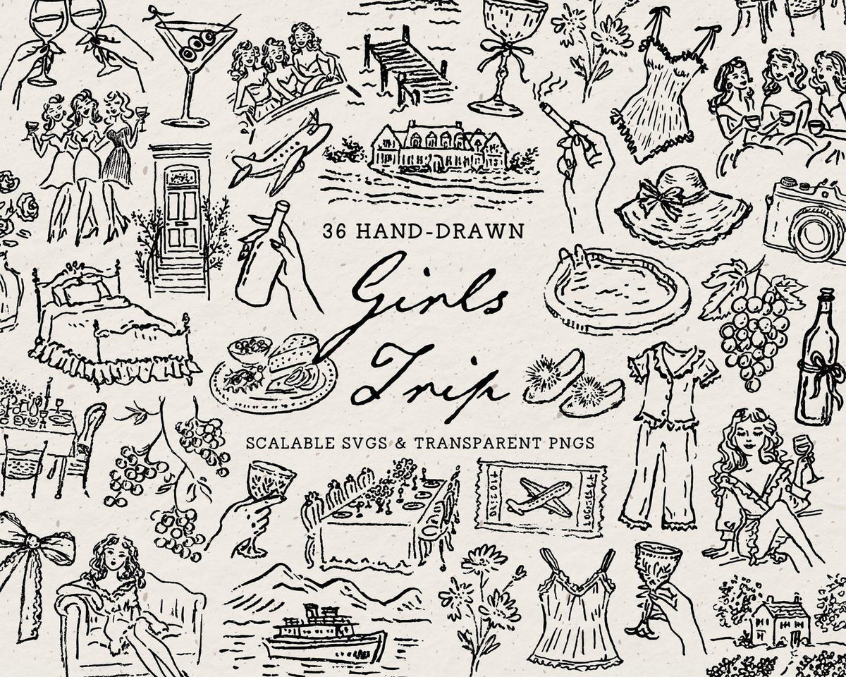 Bachelorette 4-Pack Doodle Bundle, preview 5