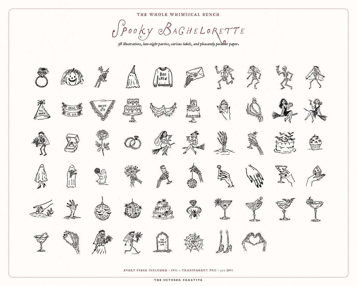 Bachelorette 4-Pack Doodle Bundle, preview 8