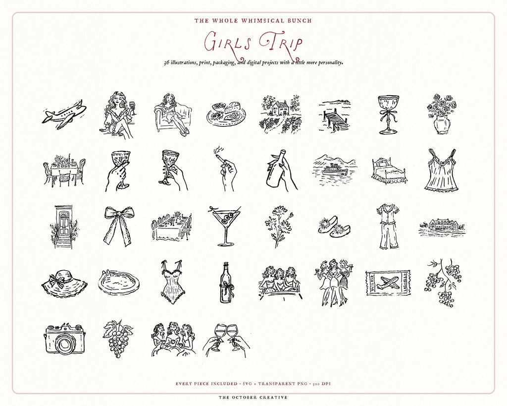 Bachelorette 4-Pack Doodle Bundle, preview 9