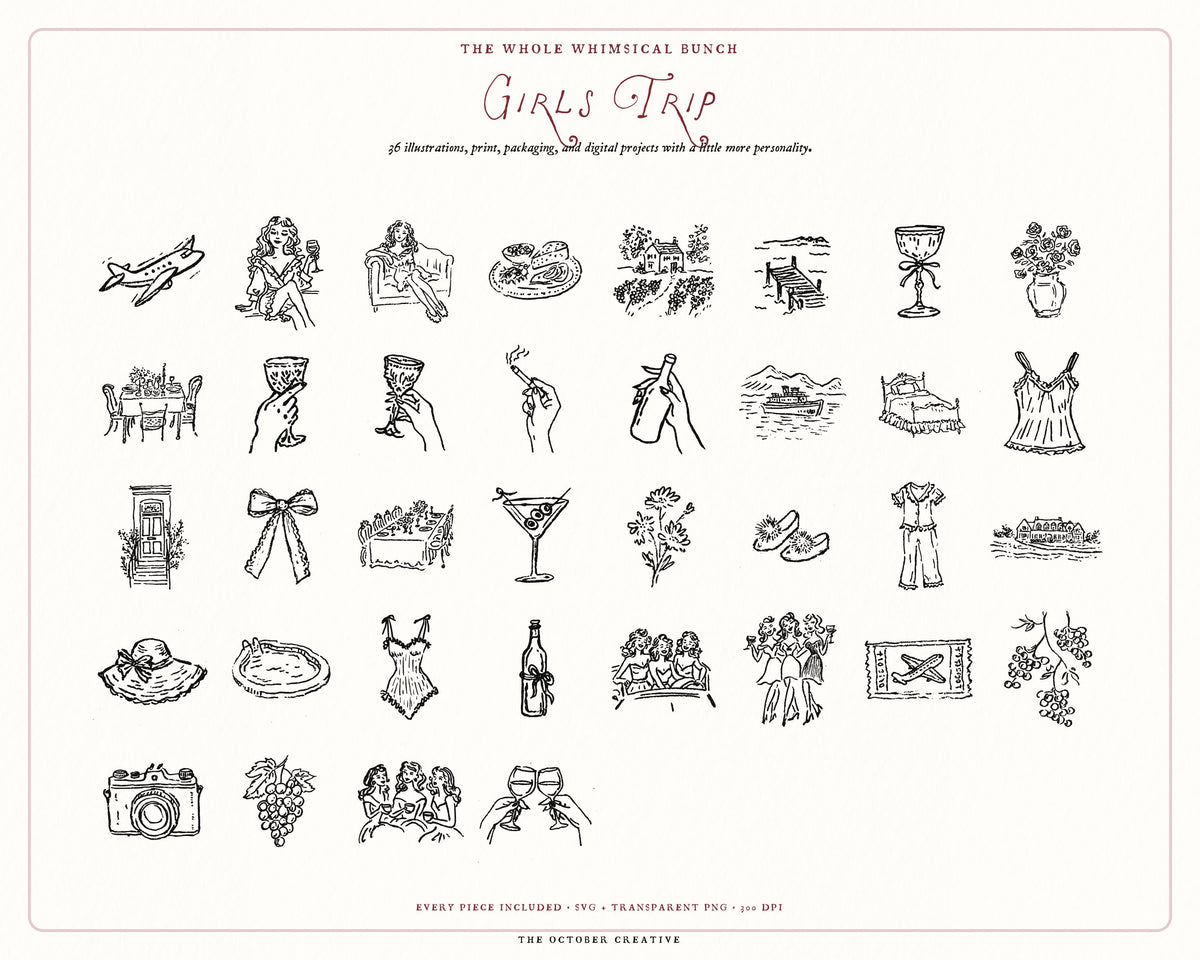 Bachelorette 4-Pack Doodle Bundle, preview 9