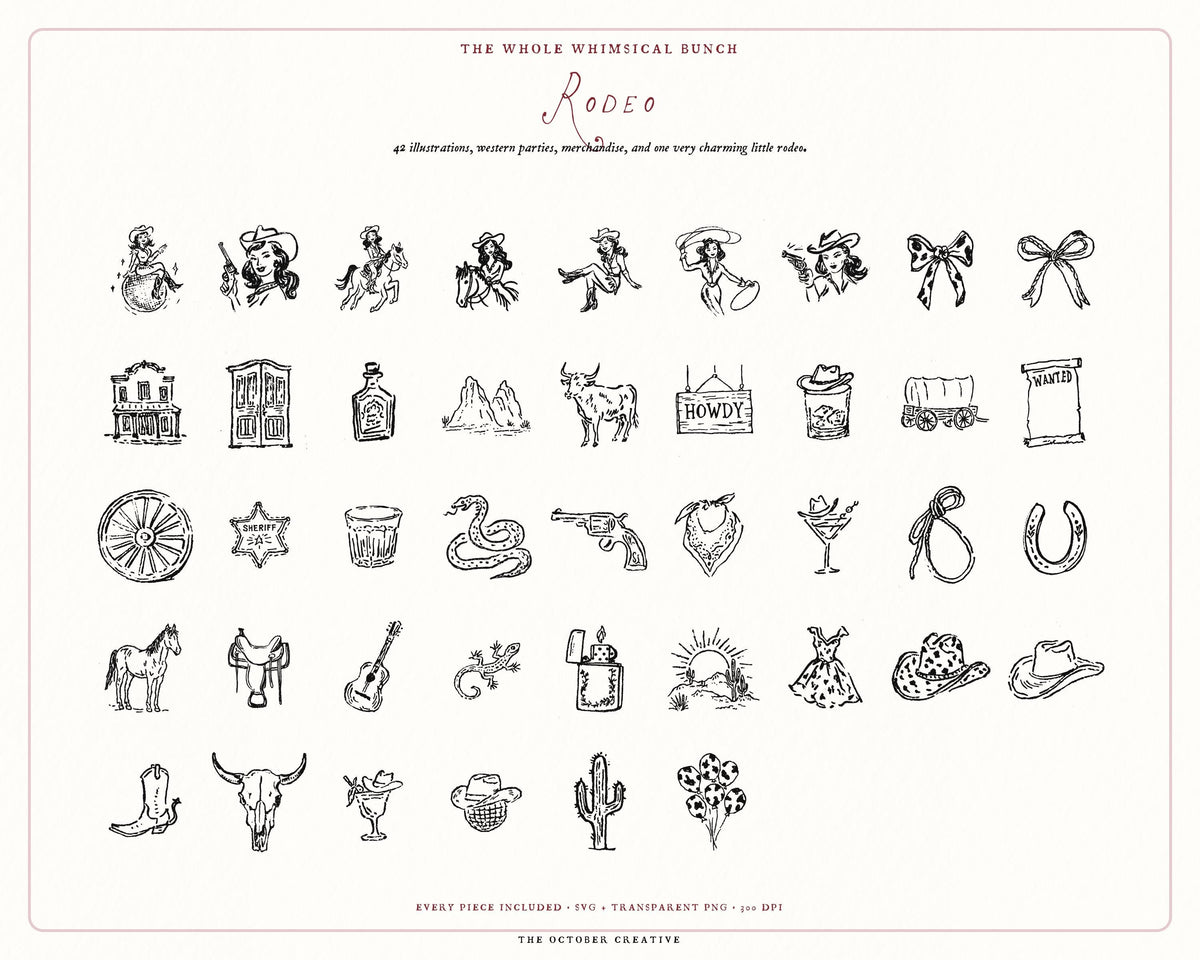 Western 4-Pack Doodle Bundle, preview 6