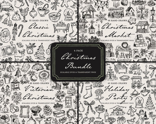 Christmas 4-Pack Doodle Bundle