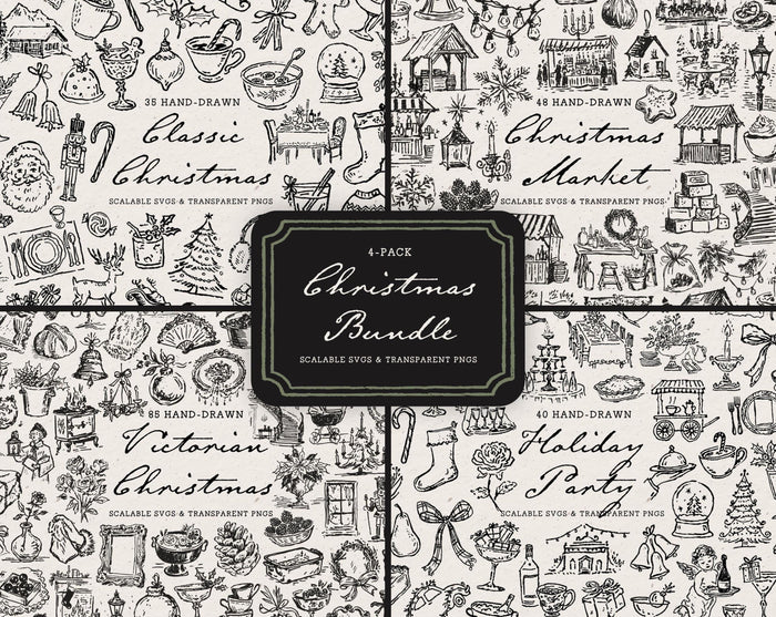 Christmas 4-Pack Doodle Bundle