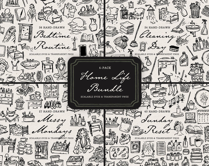 Home Life 4-Pack Doodle Bundle