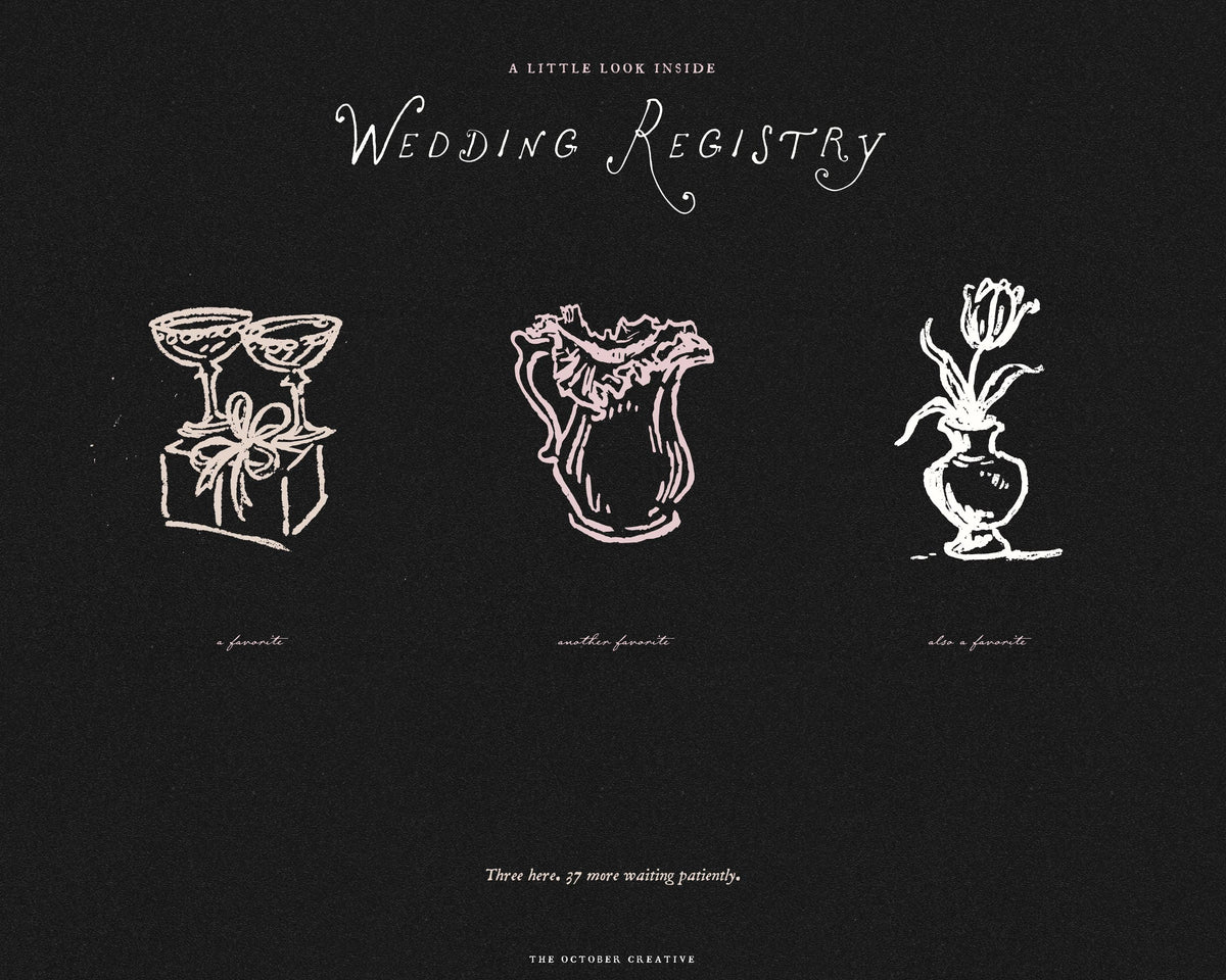 Wedding Registry Doodle Pack, preview 8