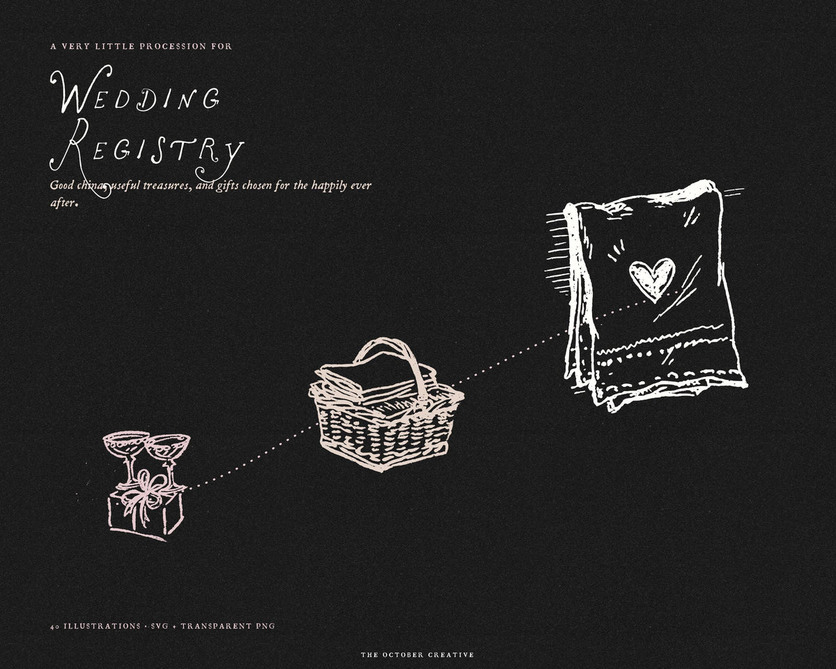 Wedding Registry Doodle Pack, preview 15