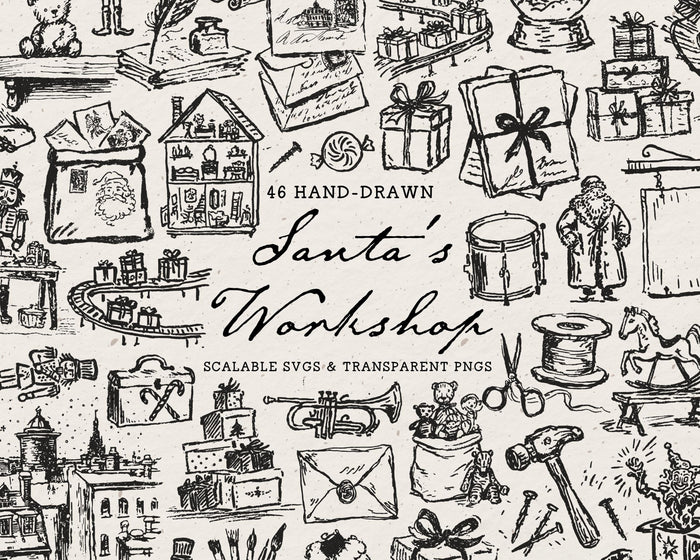 Santa's Workshop Doodle Pack