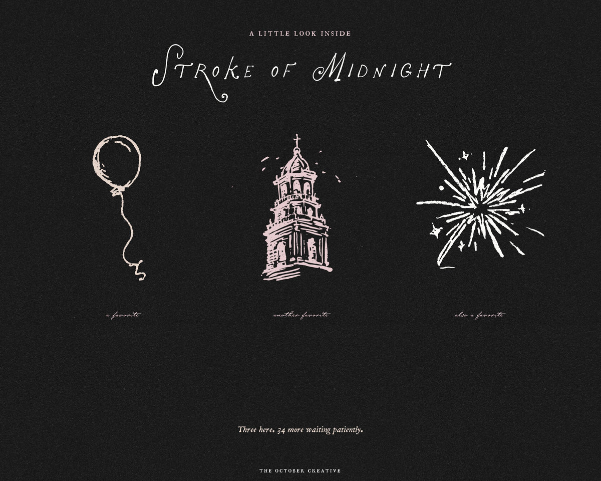 Stroke of Midnight Doodle Pack, preview 8