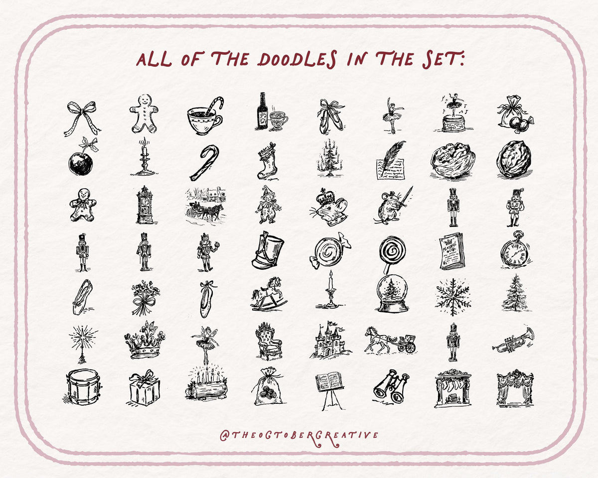 The Nutcracker Doodle Pack, preview 5
