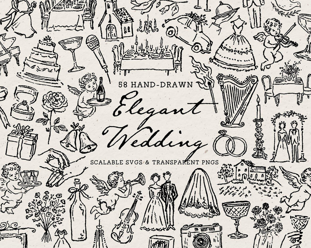 Wedding 4-Pack Doodle Bundle, preview 2