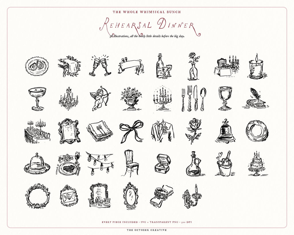 Wedding 4-Pack Doodle Bundle, preview 7