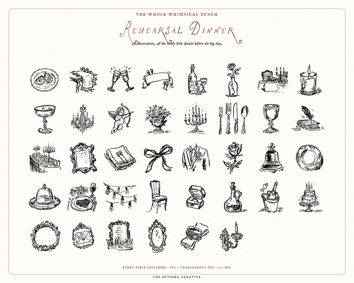 Wedding 4-Pack Doodle Bundle, preview 7
