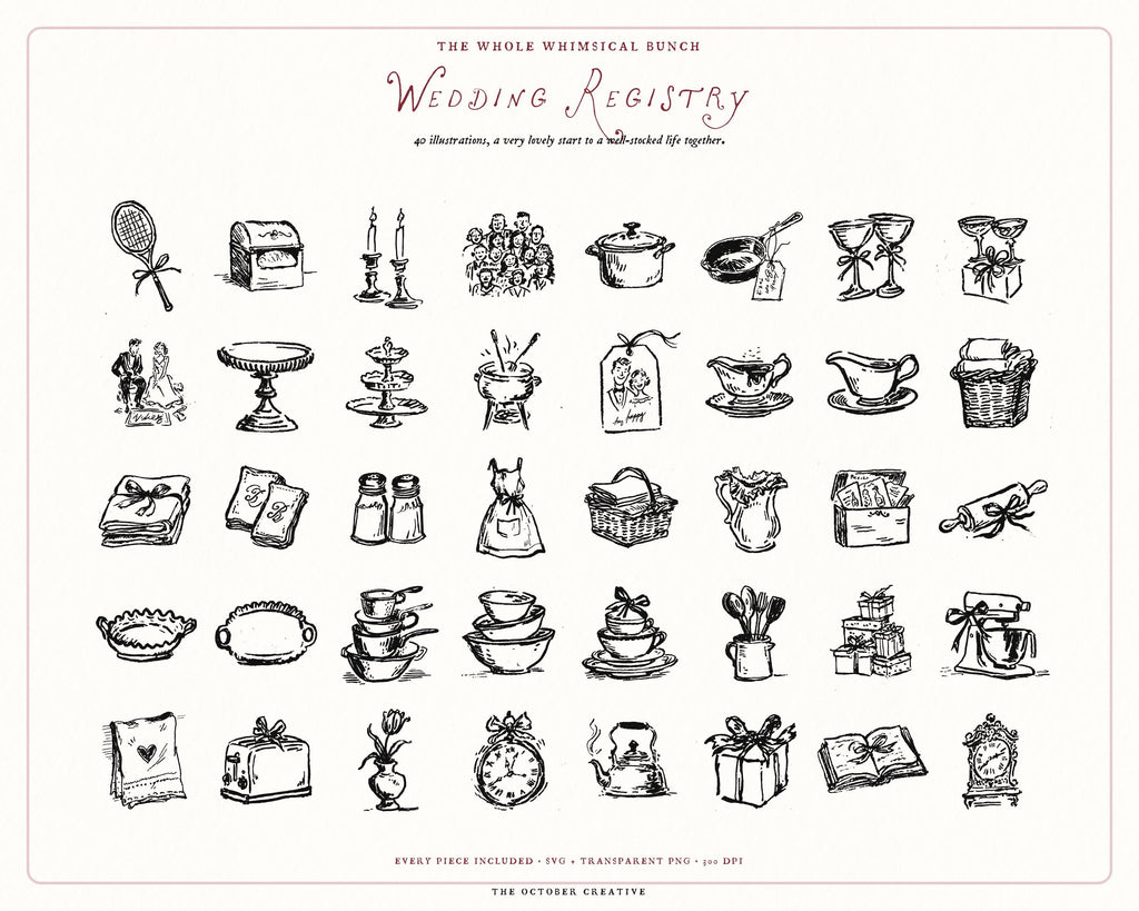 Wedding 4-Pack Doodle Bundle, preview 8