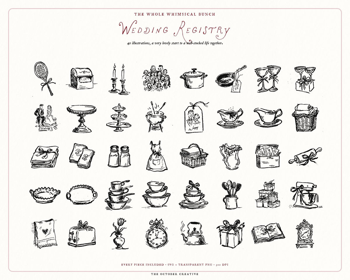 Wedding 4-Pack Doodle Bundle, preview 8