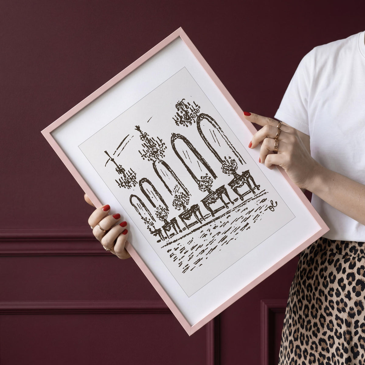 Arched Windows Hall Art Print, preview 4