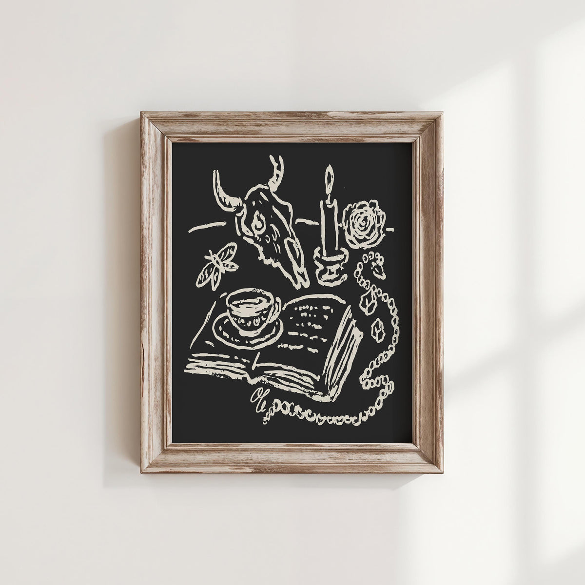 Skull & Rose Art Print, preview 1