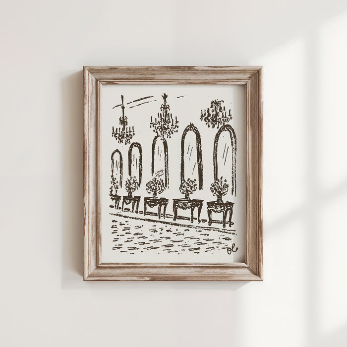 Arched Windows Hall Art Print