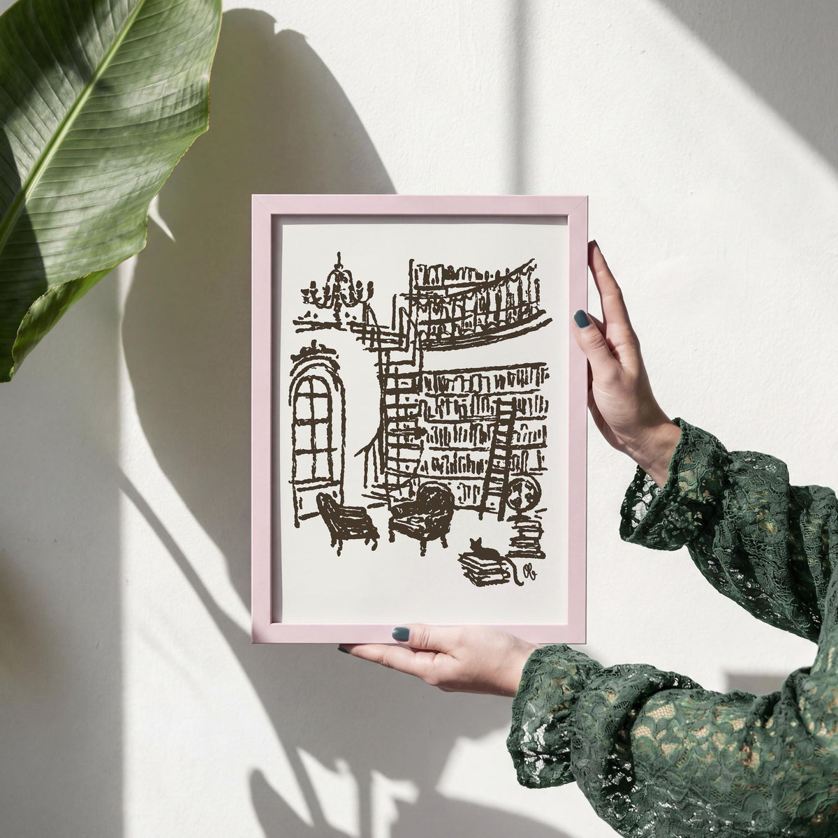 The Bookshelf Art Print, preview 3