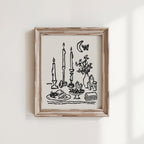 Candles & Crystals Art Print, preview 1
