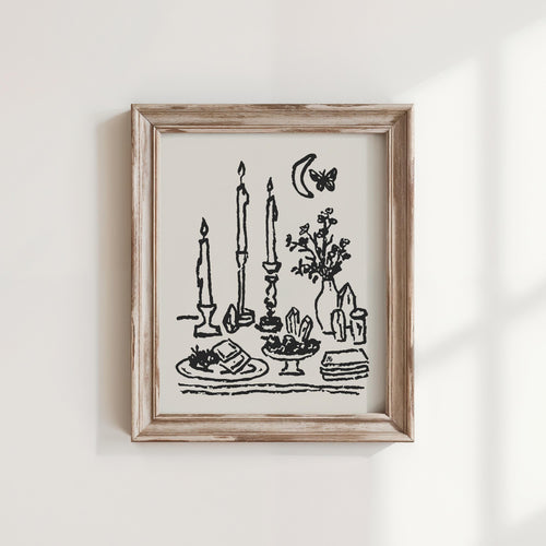 Candles & Crystals Art Print, preview 1