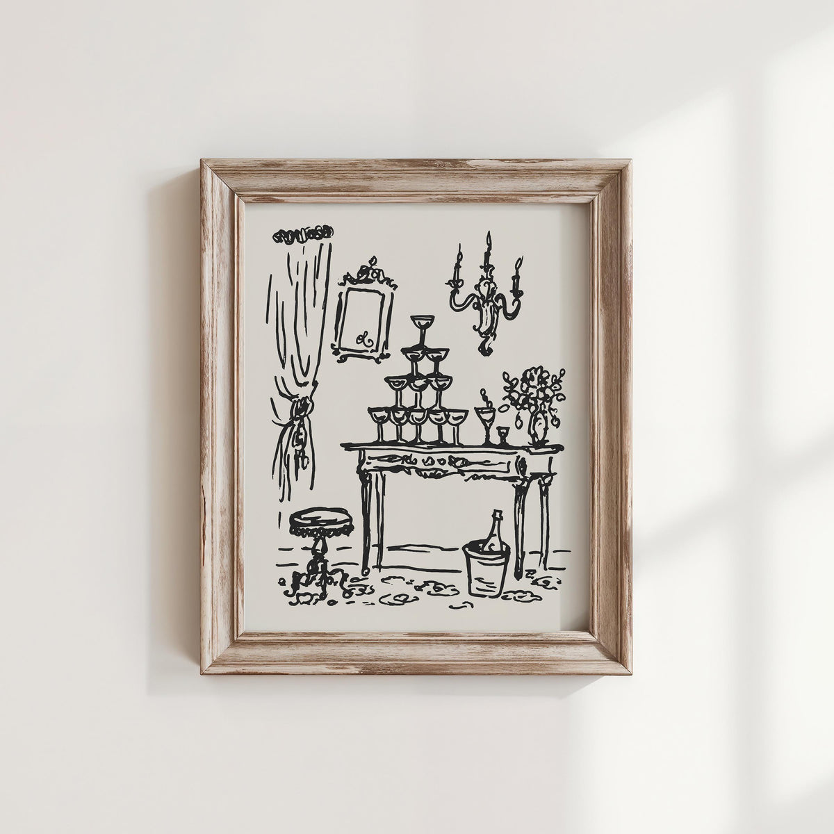Champagne Tower Art Print, preview 1