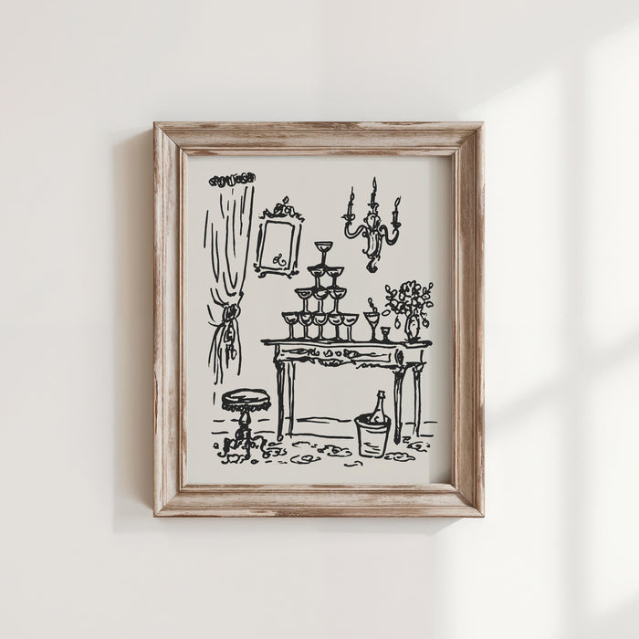 Champagne Tower Art Print