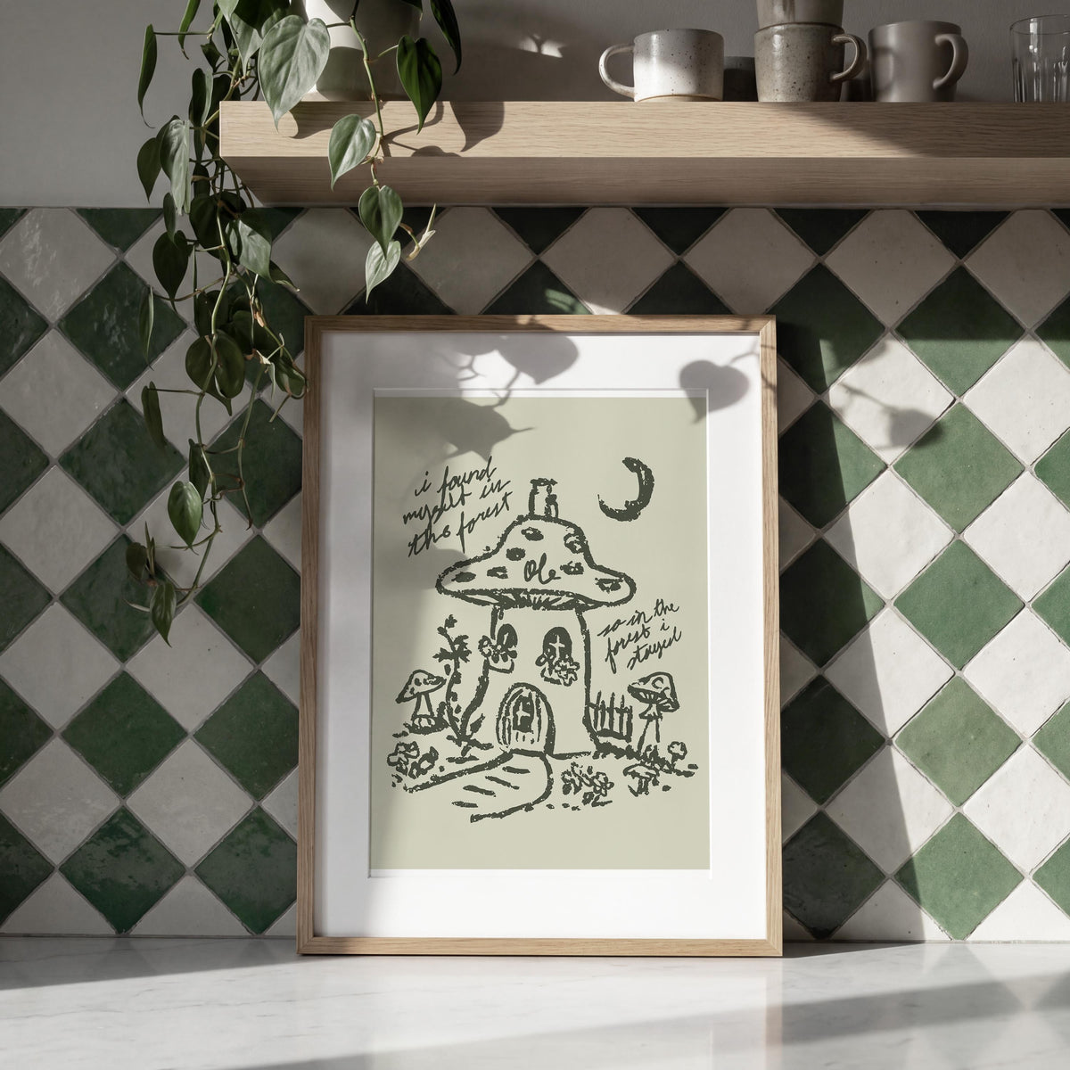 Mushroom House Art Print, preview 2