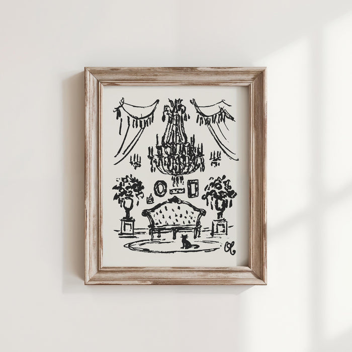 French Chandelier Art Print