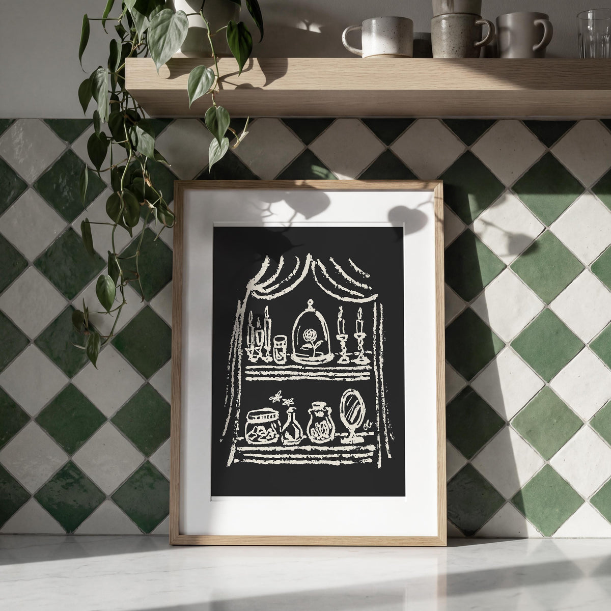 Enchanted Rose Under Glass Art Print, preview 2