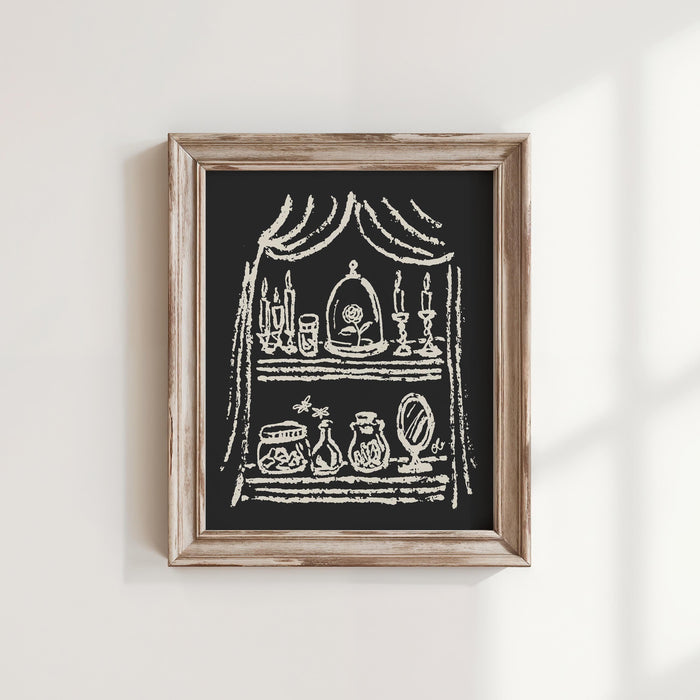 Enchanted Rose Under Glass Art Print