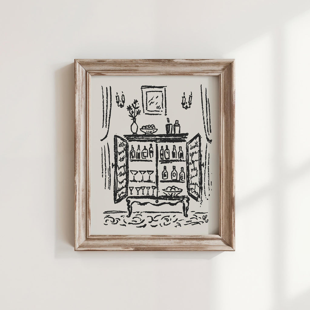 Bar Cabinet Art Print, preview 1