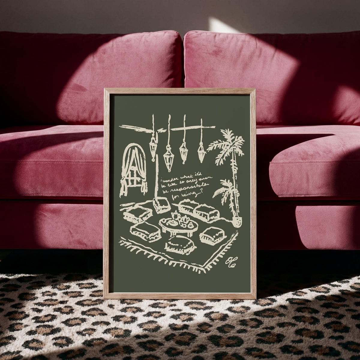 Bohemian Lounge Art Print, preview 2