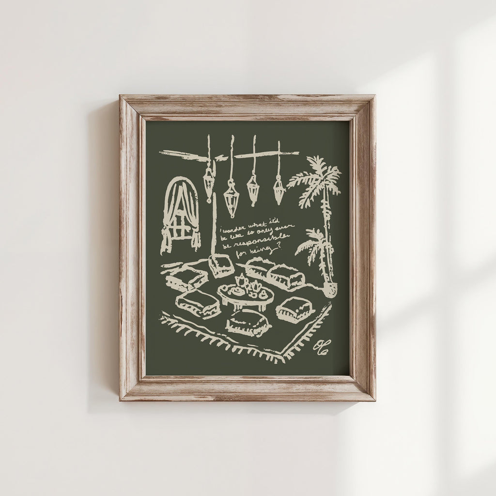 Bohemian Lounge Art Print, preview 1