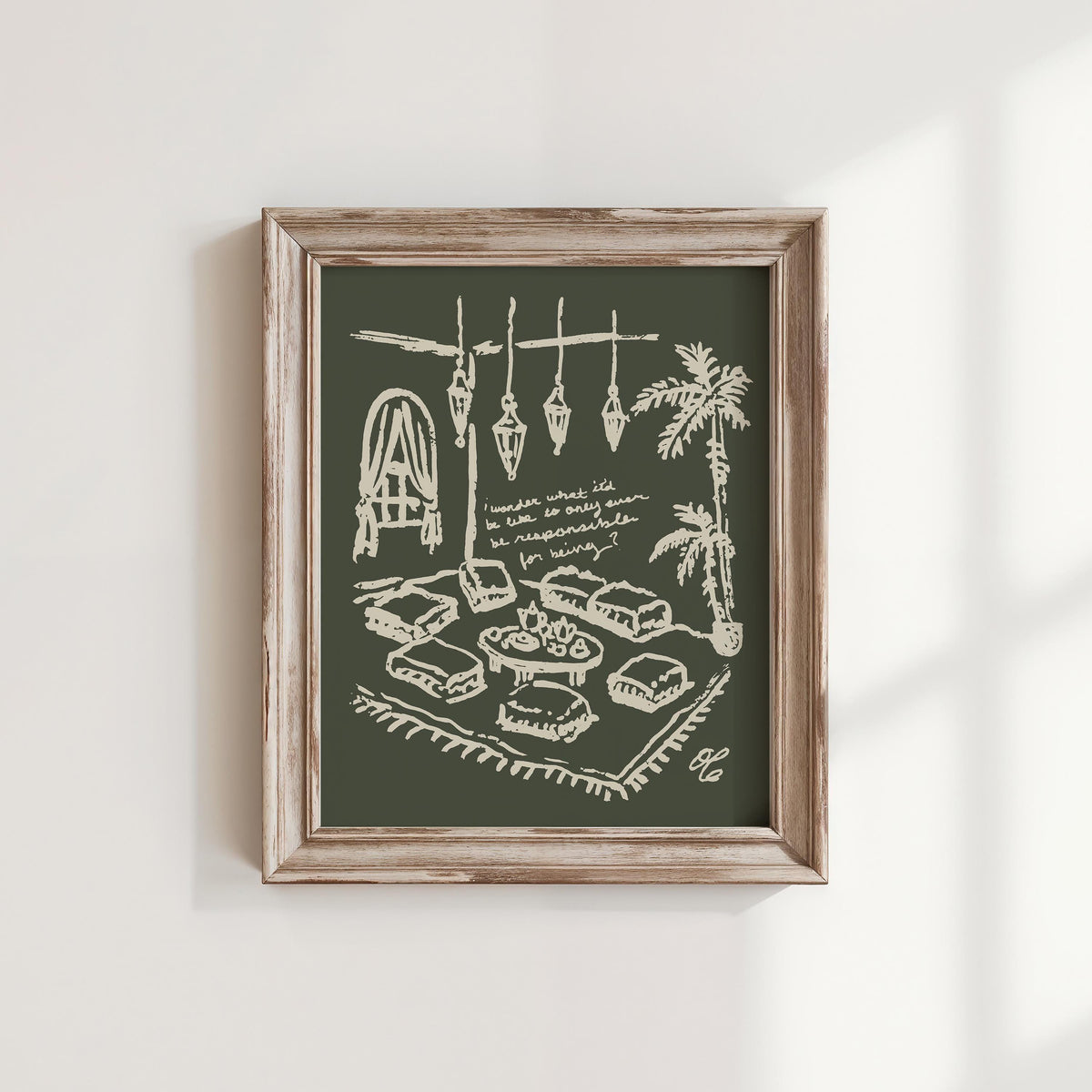 Bohemian Lounge Art Print, preview 1