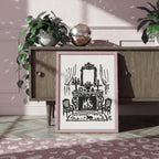 French Fireplace Art Print, preview 4