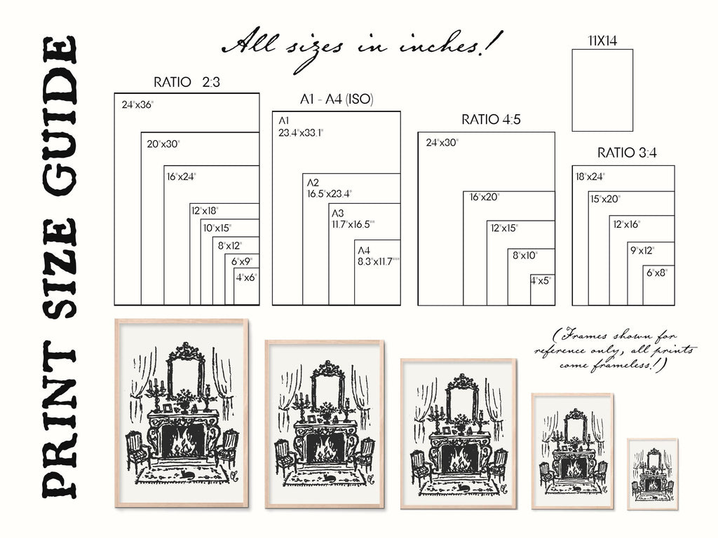 French Fireplace Art Print, preview 5