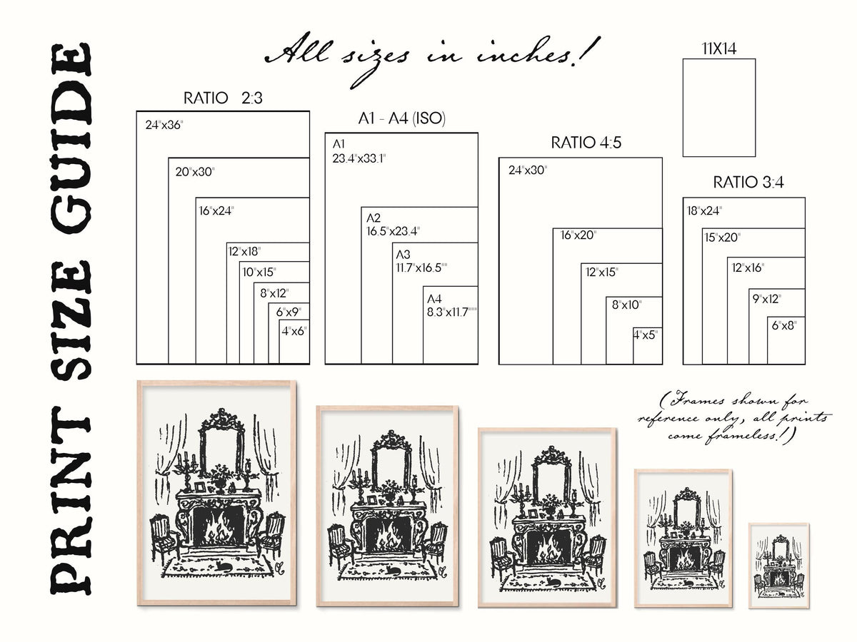 French Fireplace Art Print, preview 5