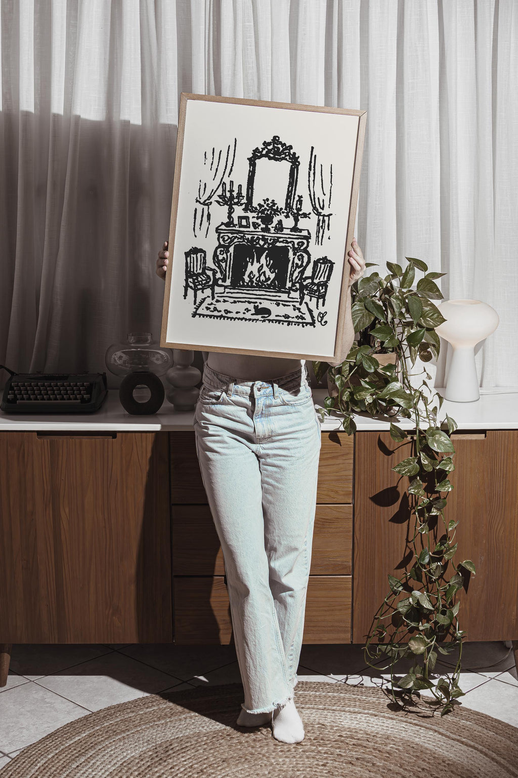 French Fireplace Art Print, preview 10