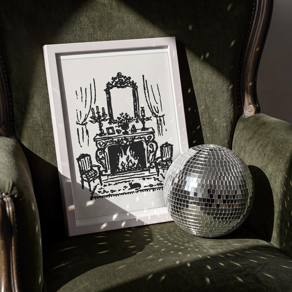 French Fireplace Art Print, preview 16