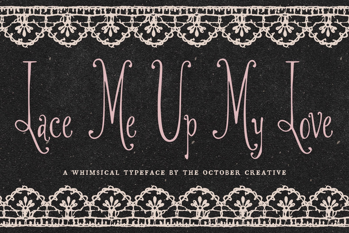 Lace Me Up My Love Font, preview 2