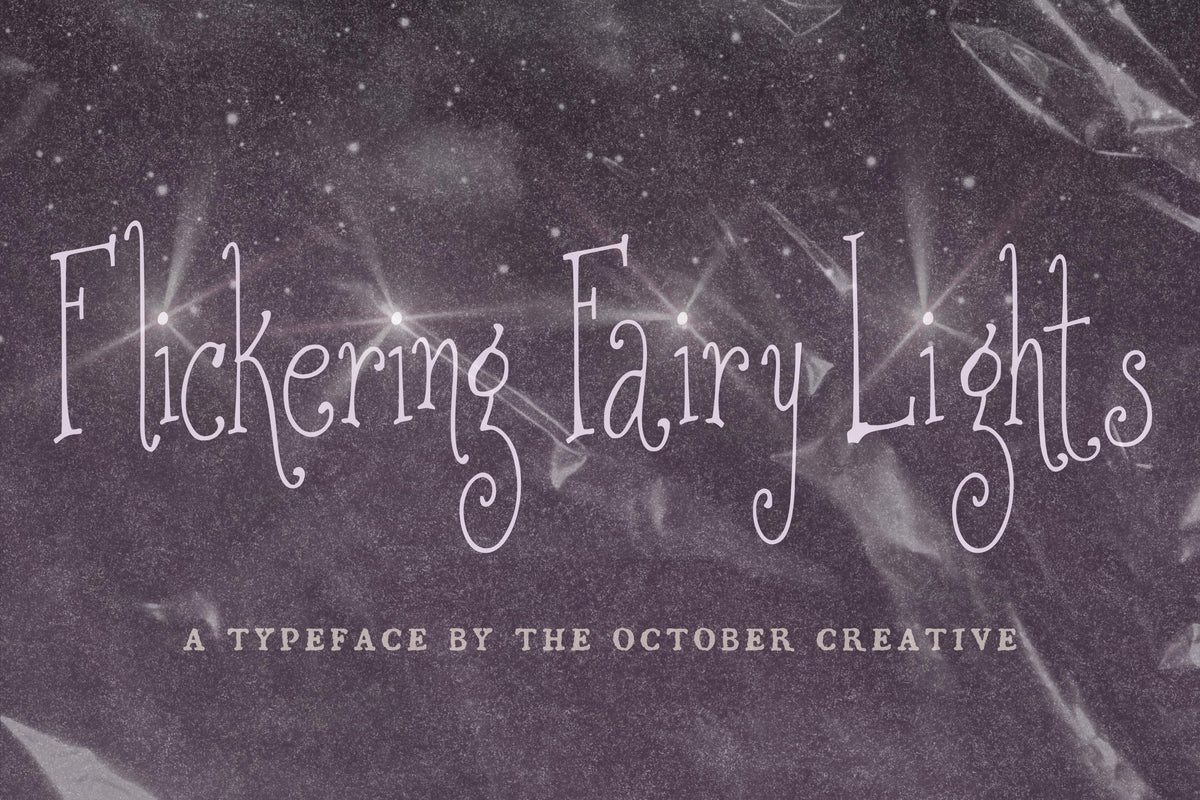 Flickering Fairy Lights Font, preview 2