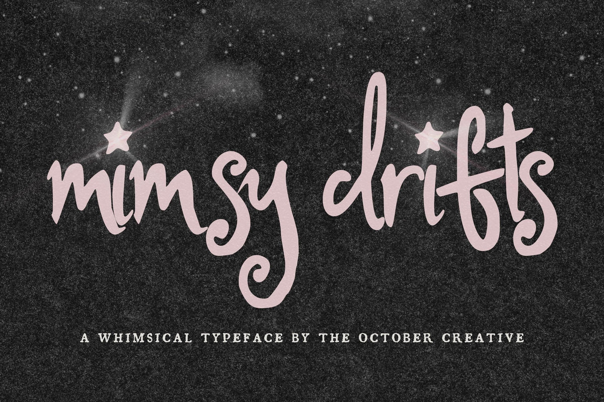 Mimsy Drifts Font, preview 2