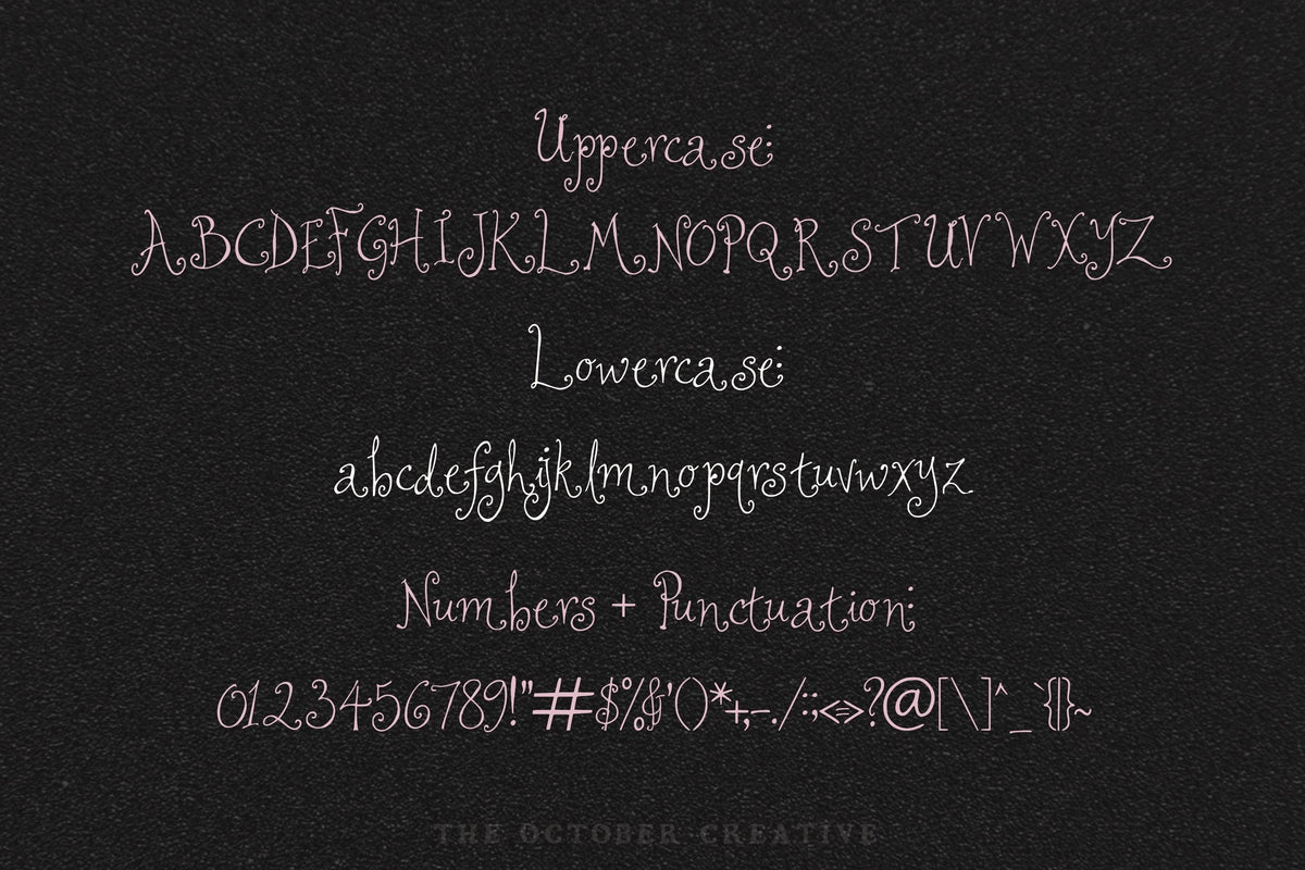 Rosewilt Font, preview 2