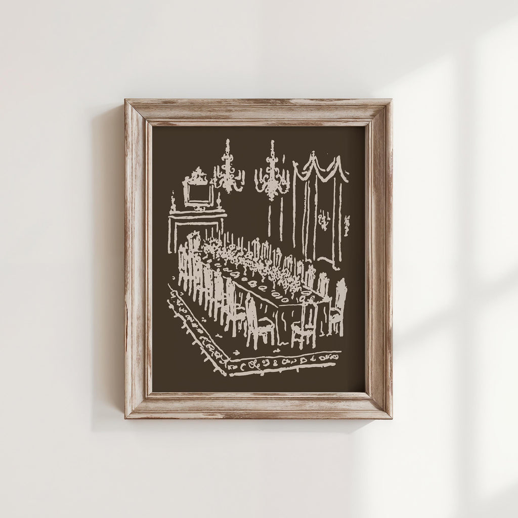 Dinner Party Art Print, preview 1