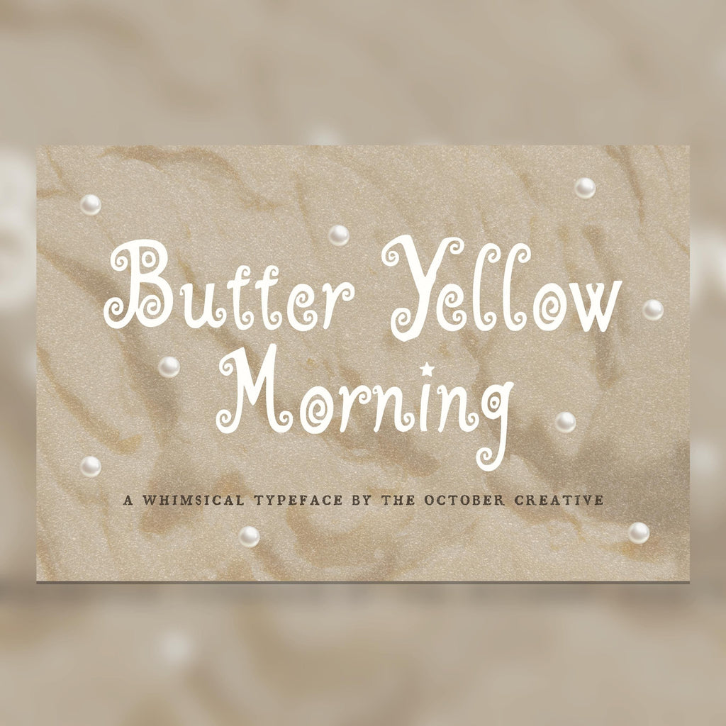 Butter Yellow Morning Font, preview 1