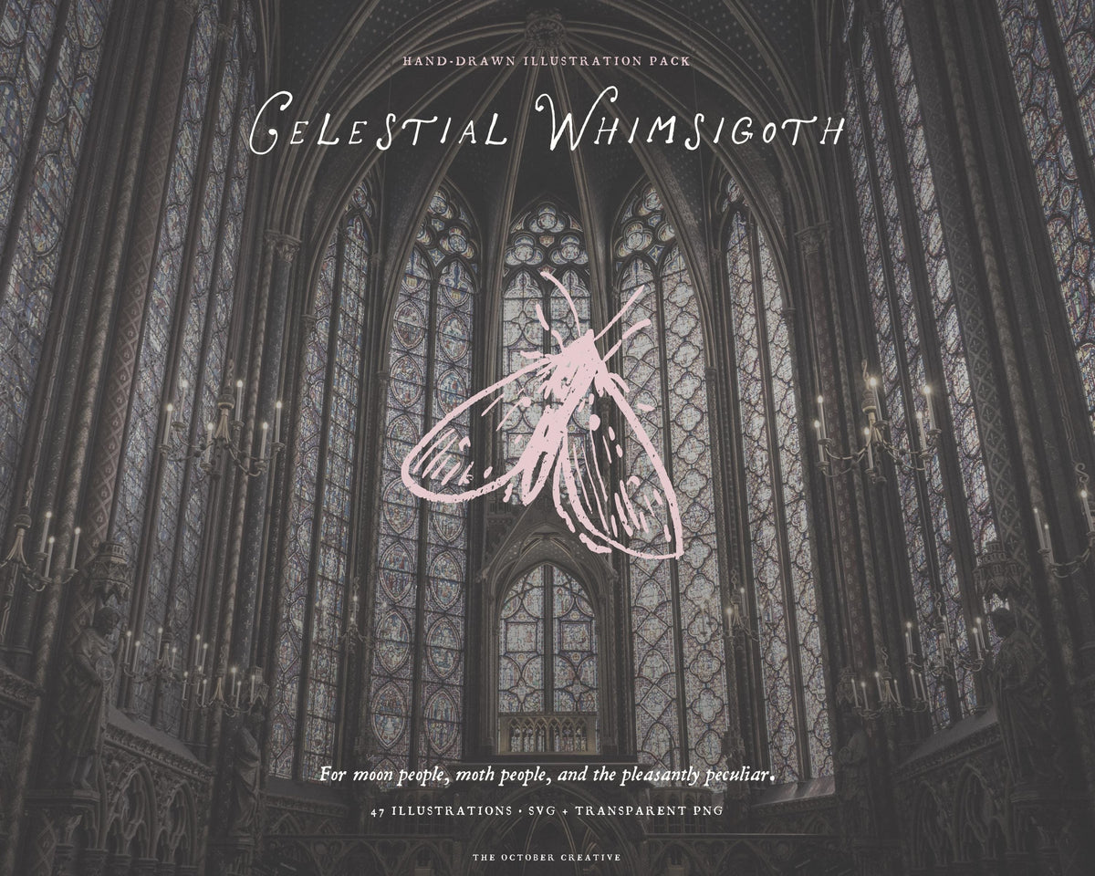 Celestial Whimsigoth Doodle Pack, preview 8