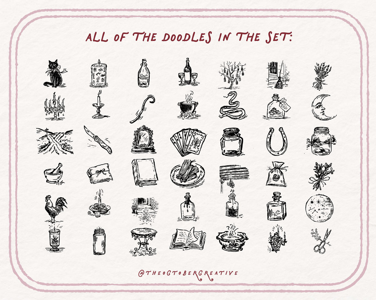 Witching Hour Doodle Pack, preview 2