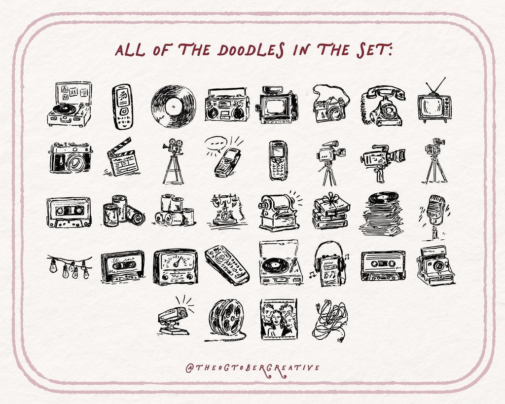 Nostalgic Tech Doodle Pack, preview 2