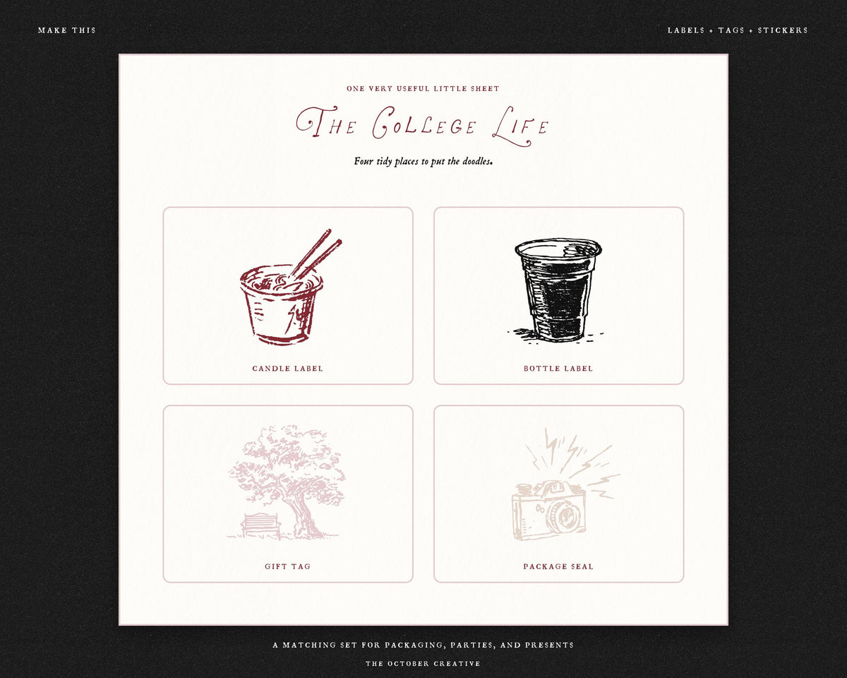 The College Life Doodle Pack, preview 14
